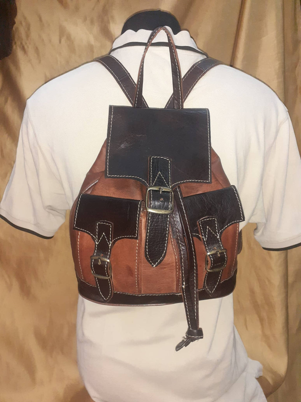 Mochila Fez doble Bolsillo pequeño combinada