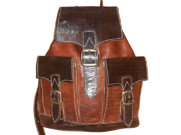 Mochila Fez doble bolsillo mediana combinada