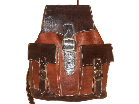 Mochila Fez doble bolsillo mediana combinada