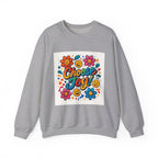 Choose Joy Sweatshirt — Retro Floral Smiley Crewneck