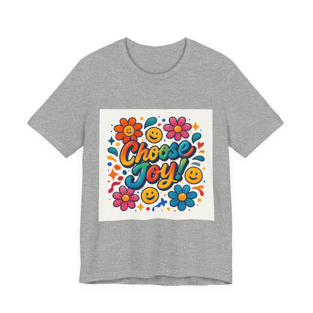 Choose Joy T-Shirt — Retro Smiley Flower Graphic Tee