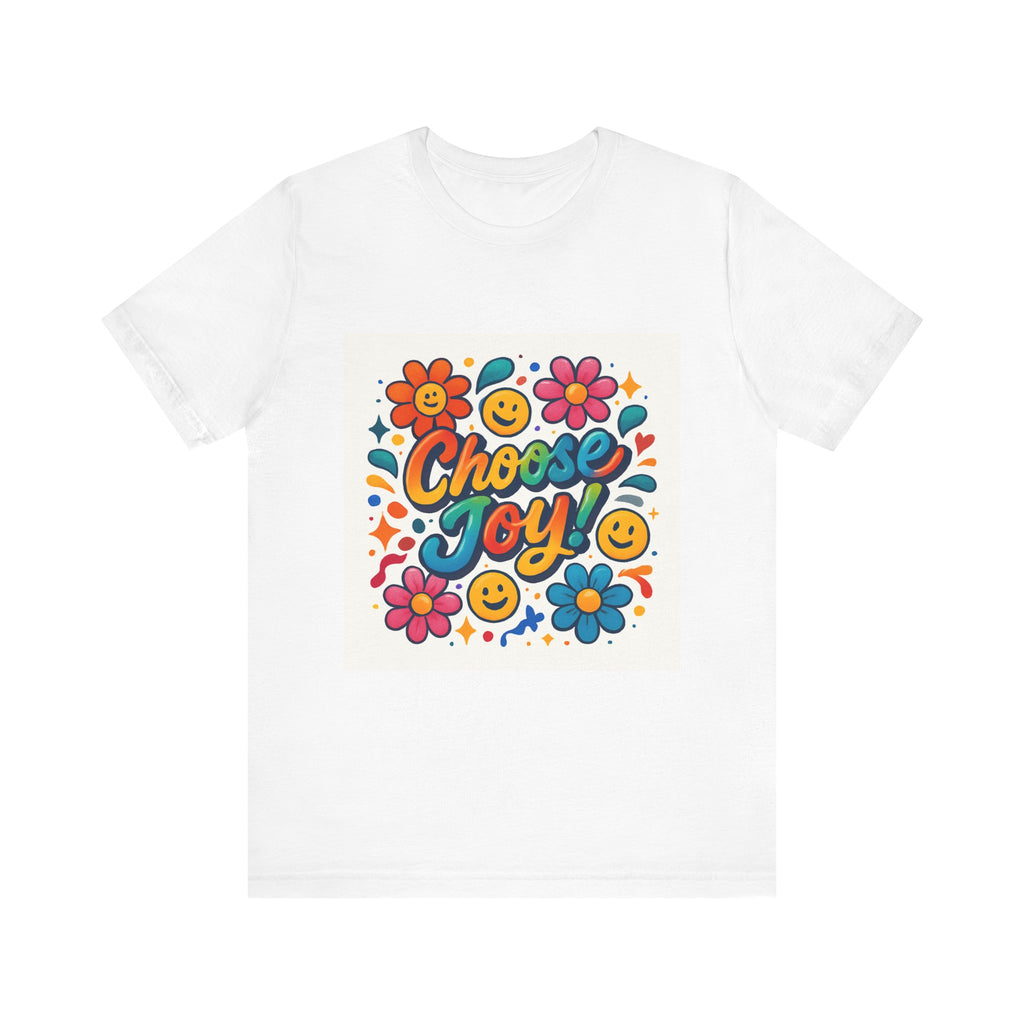 Choose Joy T-Shirt — Retro Smiley Flower Graphic Tee