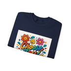 Choose Joy Sweatshirt — Retro Floral Smiley Crewneck