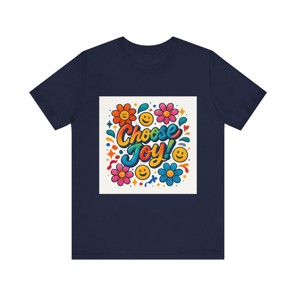 Choose Joy T-Shirt — Retro Smiley Flower Graphic Tee
