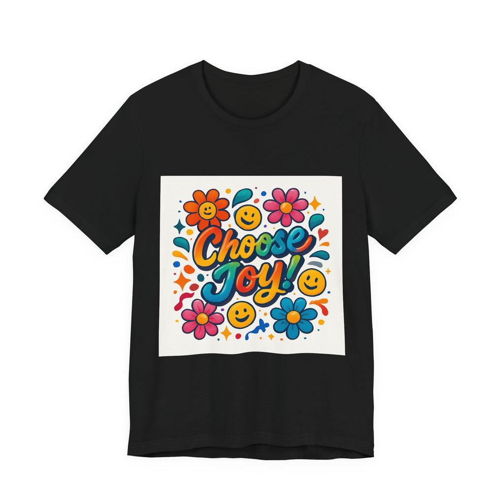 Choose Joy T-Shirt — Retro Smiley Flower Graphic Tee
