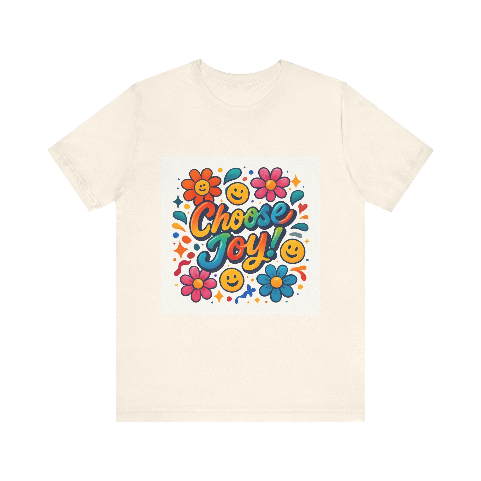Choose Joy T-Shirt — Retro Smiley Flower Graphic Tee
