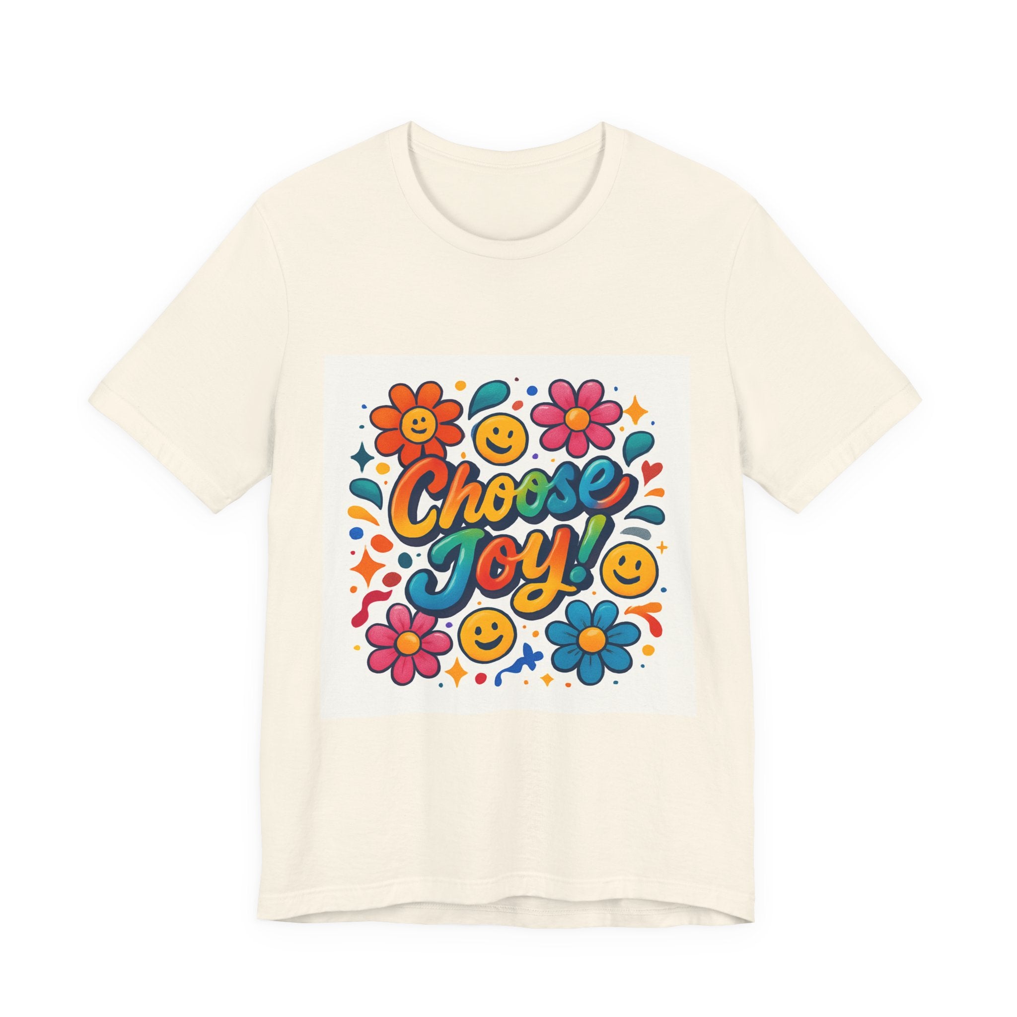 Choose Joy T-Shirt — Retro Smiley Flower Graphic Tee