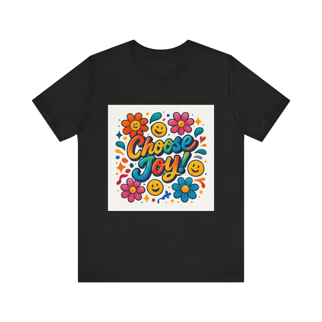 Choose Joy T-Shirt — Retro Smiley Flower Graphic Tee