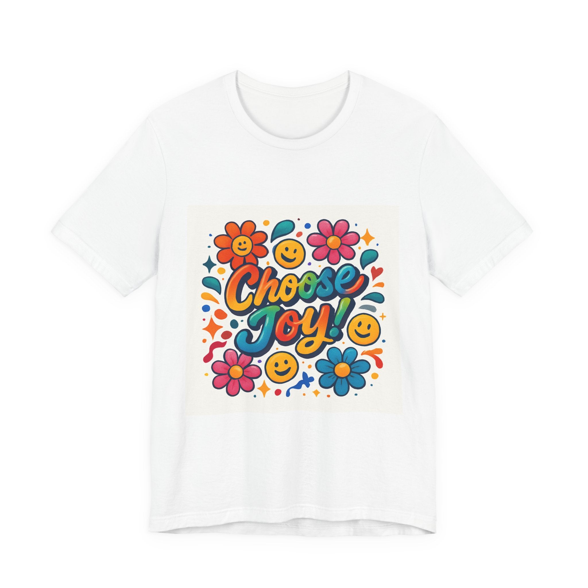 Choose Joy T-Shirt — Retro Smiley Flower Graphic Tee