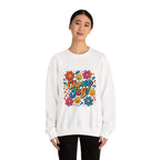 Choose Joy Sweatshirt — Retro Floral Smiley Crewneck