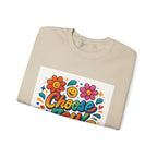 Choose Joy Sweatshirt — Retro Floral Smiley Crewneck