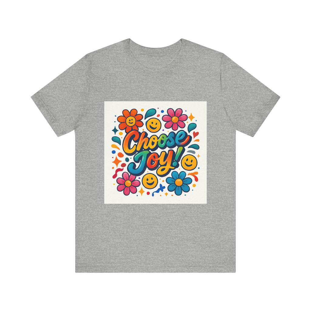 Choose Joy T-Shirt — Retro Smiley Flower Graphic Tee