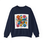 Choose Joy Sweatshirt — Retro Floral Smiley Crewneck