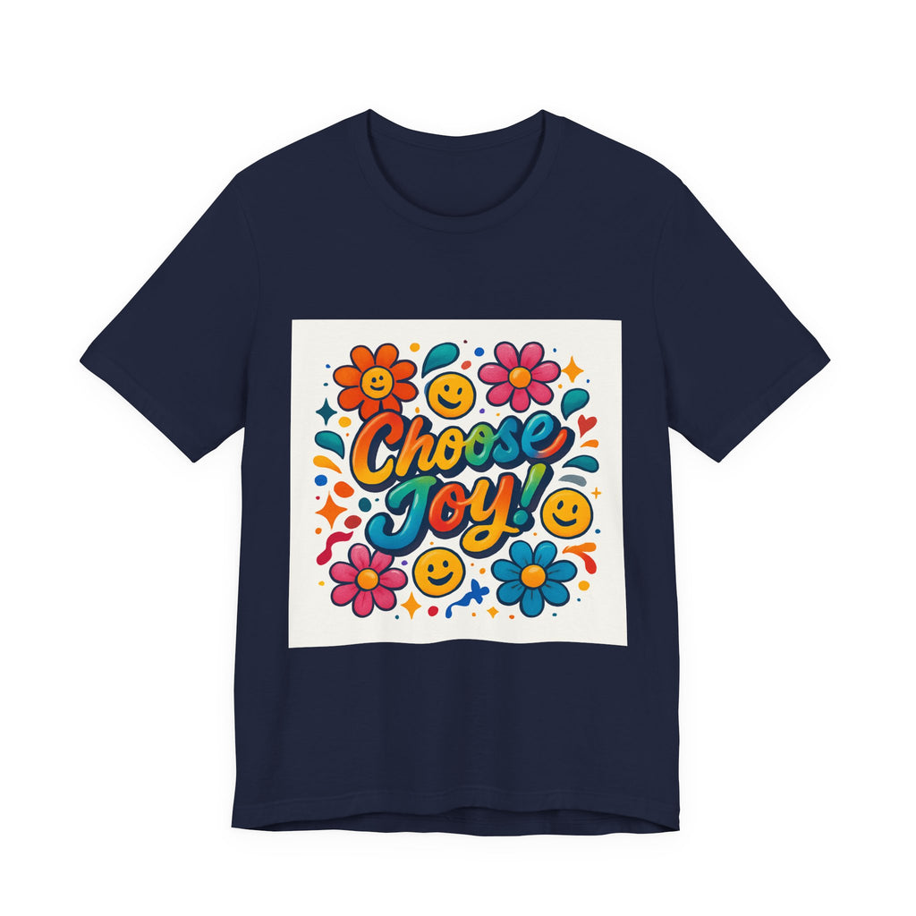 Choose Joy T-Shirt — Retro Smiley Flower Graphic Tee
