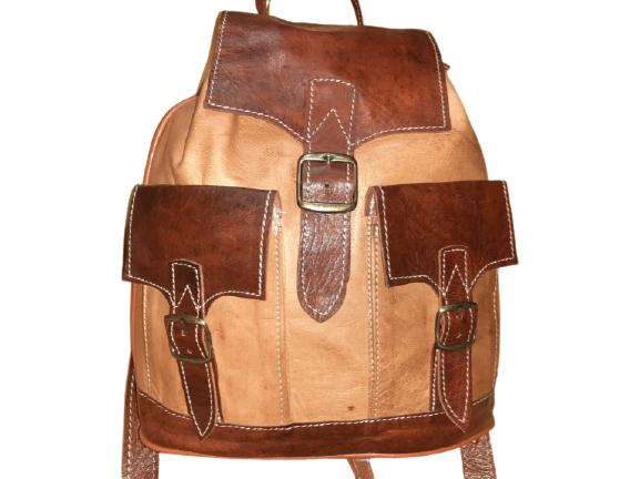 Mochila Fez doble bolsillo mediana combinada