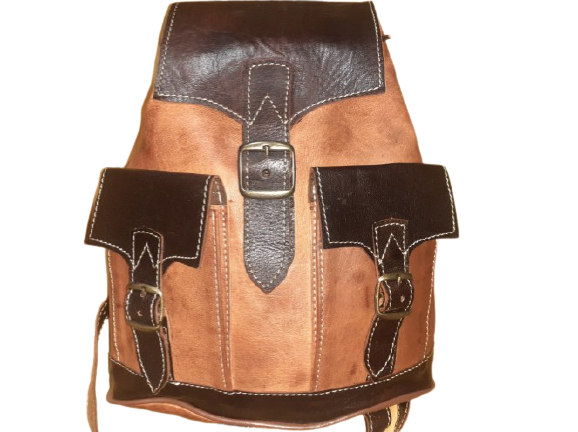 Mochila Fez doble bolsillo mediana combinada