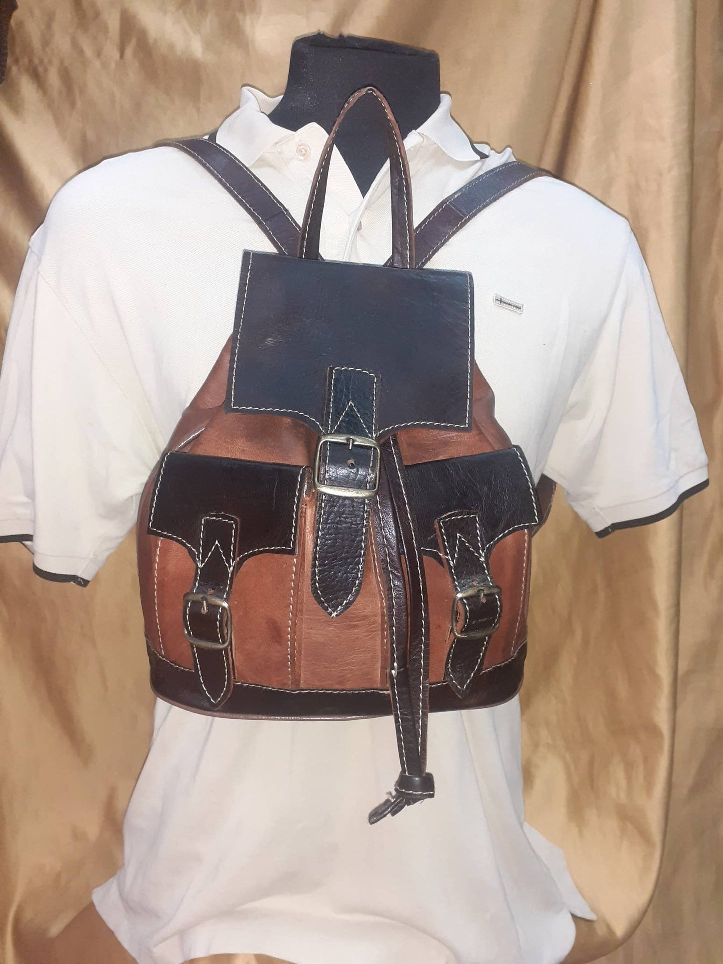 Mochila Fez doble Bolsillo pequeño combinada