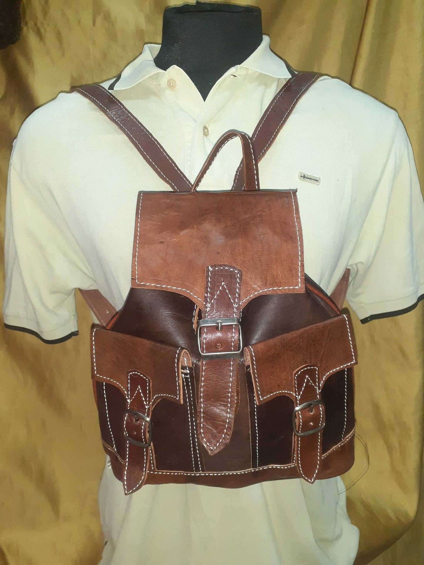 Mochila Fez doble Bolsillo pequeño combinada